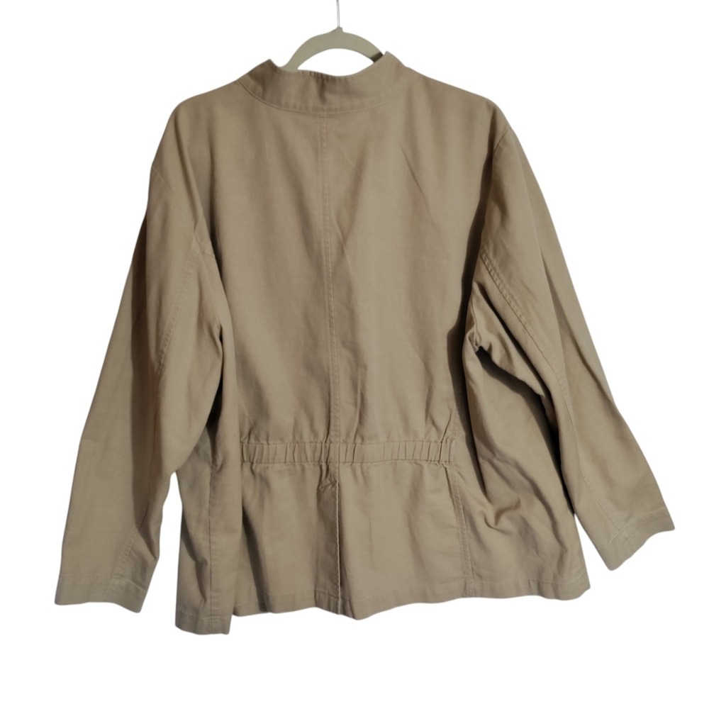 Talbot's Band Collar Jacket Cotton Plus size 3X - Picture 2 of 7